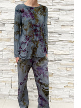 RÚNA - grey with plum-moss