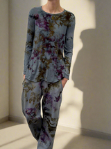 RÚNA - grey with plum-moss