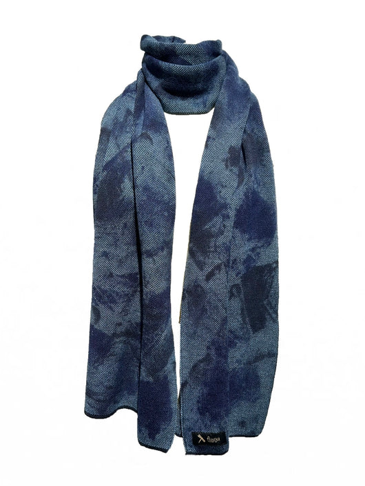 Merino trefill | scarf, Shadowed blue