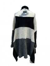 Teppapeysa|Blanket sweater, svört•hvít / black •white