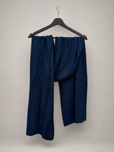 Merino trefill | scarf, blár svartur • blue black