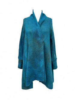 Teppapeysa|Blanket sweater, deep aqua