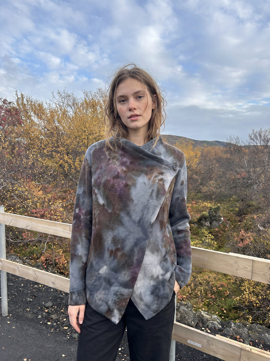 MARÍN merino - grey • brown marble, S/M