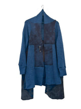 Teppapeysa|Blanket sweater, blá•brún | blue•brown